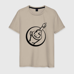 Мужская футболка хлопок Чикен ган - вектор лого