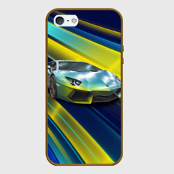 Чехол для iPhone 5/5S матовый Суперкар Lamborghini Reventon