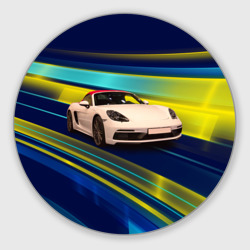 Круглый коврик для мышки Спортивная немецкая машина Porsche 911