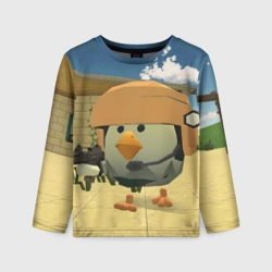 Детский лонгслив 3D Chicken Gun Крош