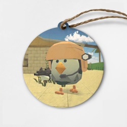 Деревянная игрушка круг Chicken Gun Крош