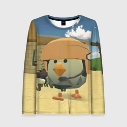 Женский лонгслив 3D Chicken Gun Крош