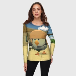 Женский лонгслив 3D Chicken Gun Крош - фото 2