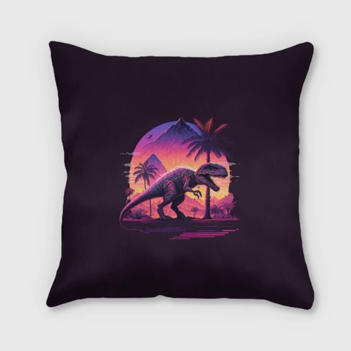 Подушка 3D Retrowave Trex