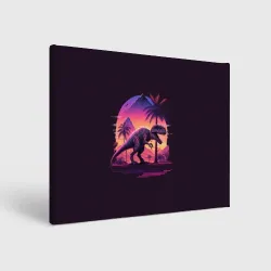 Холст прямоугольный Retrowave Trex
