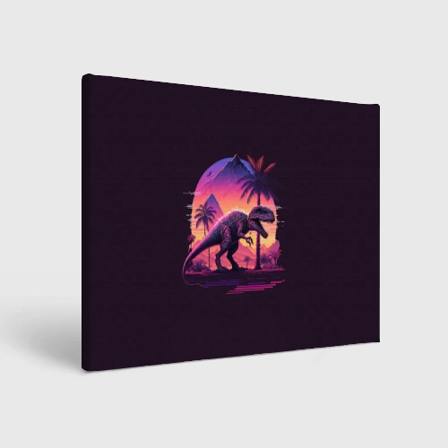 Холст прямоугольный Retrowave Trex