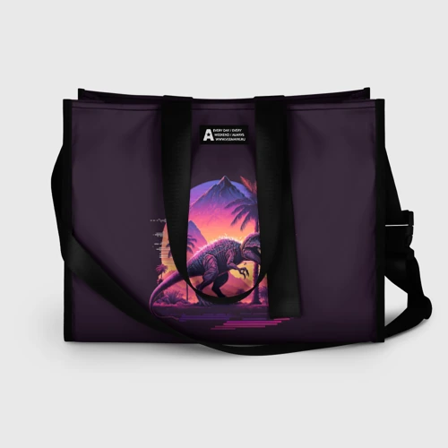 Сумка-шоппер 3D Retrowave Trex