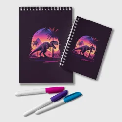 Блокнот Retrowave Trex