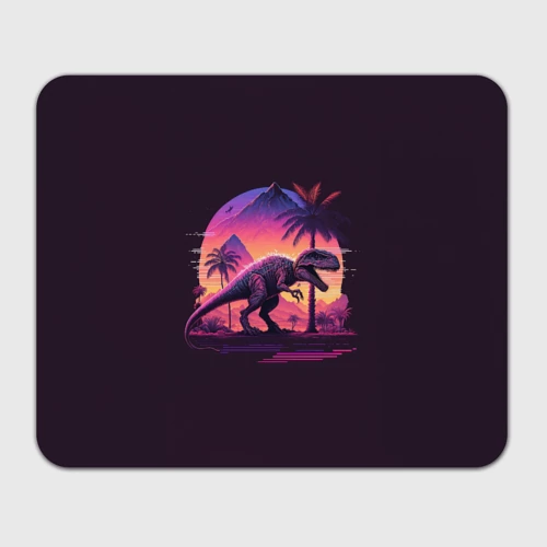 Прямоугольный коврик для мышки Retrowave Trex