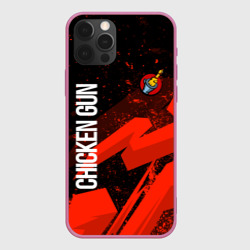 Чехол для iPhone 12 Pro Max Чикен ган - красная абстракция