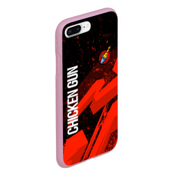 Чехол для iPhone 7Plus/8 Plus матовый Чикен ган - красная абстракция - фото 2