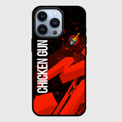 Чехол для iPhone 13 Pro Чикен ган - красная абстракция