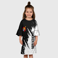 Детское платье 3D Chicken gun - белая краска - фото 2