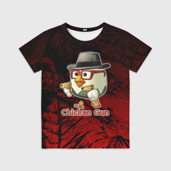 Детская футболка 3D Курочка ганстер - Чикен ган