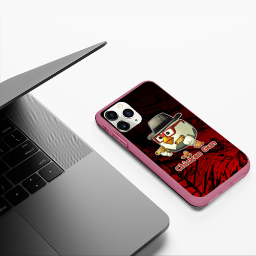 Чехол для iPhone 11 Pro матовый с принтом Курочка ганстер - Чикен ган, фото #5