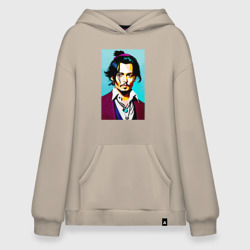 Johnny Depp - japan style – Худи SuperOversize хлопок с принтом купить со скидкой в -19%