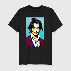 Мужская футболка хлопок Slim Johnny Depp - Japan style