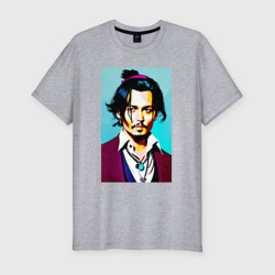 Мужская футболка хлопок Slim Johnny Depp - Japan style
