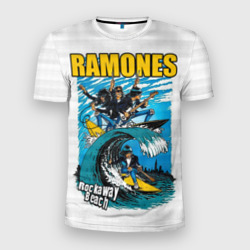 Мужская футболка 3D Slim Ramones rock away beach