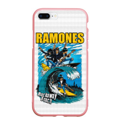 Чехол для iPhone 7Plus/8 Plus матовый Ramones rock away beach