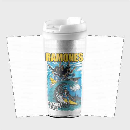 Термокружка-непроливайка Ramones rock away beach, цвет белый - фото 2