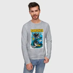 Мужской лонгслив хлопок Ramones rock away beach - фото 2