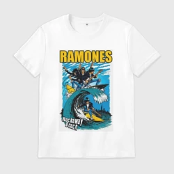 Мужская футболка хлопок Ramones rock away beach