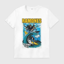 Мужская футболка хлопок Ramones rock away beach