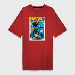Платье-футболка хлопок Ramones rock away beach
