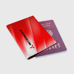 Обложка для паспорта матовая кожа Mitsubishi sign - фото 2