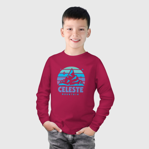 Детский лонгслив хлопок с принтом Celeste mountain, фото на моделе #1
