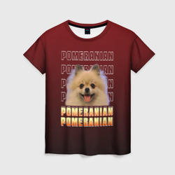 Женская футболка 3D Pomeranian