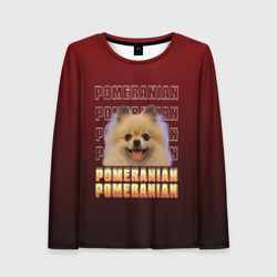 Женский лонгслив 3D Pomeranian