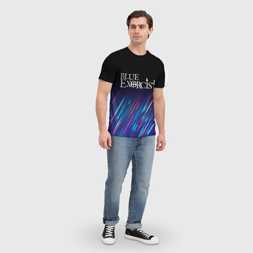 Мужская футболка 3D Blue Exorcist stream, цвет 3D печать - фото 5