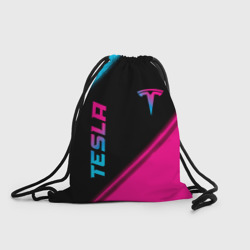 Рюкзак-мешок 3D Tesla - neon gradient: надпись, символ