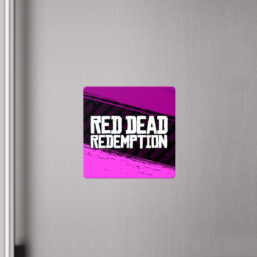 Магнит виниловый Квадрат Red Dead Redemption pro gaming: надпись и символ - фото 4
