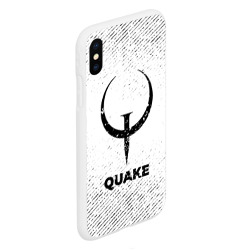 Чехол для iPhone XS Max матовый Quake с потертостями на светлом фоне - фото 2