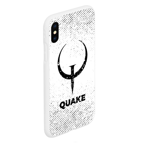 Чехол для iPhone XS Max матовый Quake с потертостями на светлом фоне - фото 3