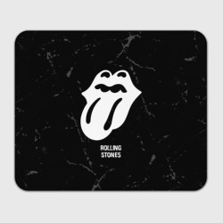 Прямоугольный коврик для мышки Rolling Stones glitch на темном фоне