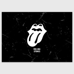 Поздравительная открытка Rolling Stones glitch на темном фоне