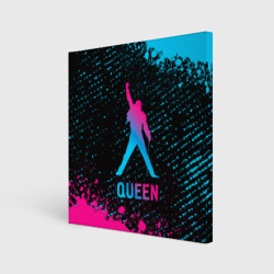 Холст квадратный Queen - neon gradient