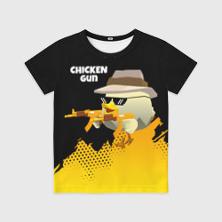 Детская футболка 3D Цыпленок с автоматом