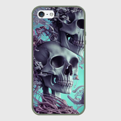 Чехол для iPhone 5/5S матовый Кости и медузы