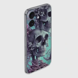 Чехол для iPhone 16 силиконовый с защитой камеры Кости и медузы - фото 2