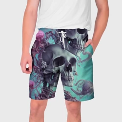 Мужские шорты 3D Кости и медузы