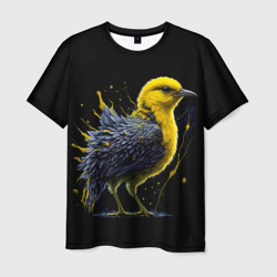 Мужская футболка 3D Цыпленок в красках
