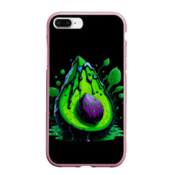 Чехол для iPhone 7Plus/8 Plus матовый Авокадо и листики