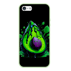 Чехол для iPhone 5/5S матовый Авокадо и листики