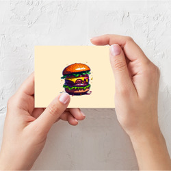 Поздравительная открытка Сочный гамбургер - фото 2