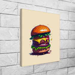 Холст квадратный Сочный гамбургер - фото 2